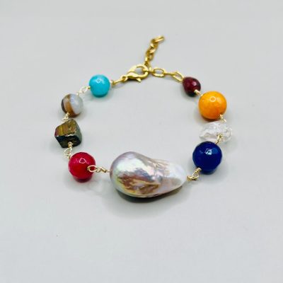 Pulsera Perlas y Piedras Naturales