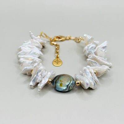 Pulsera Perla Natural/Abulón