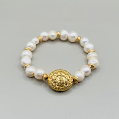 Pulsera De Perla Natura/Dije Indu