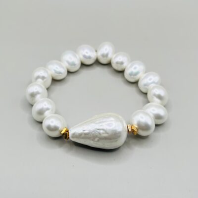 Pulsera Perla Natural/Dije Perla Barroca