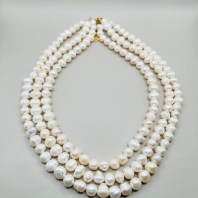 Collar Perlas Naturales/Chapa